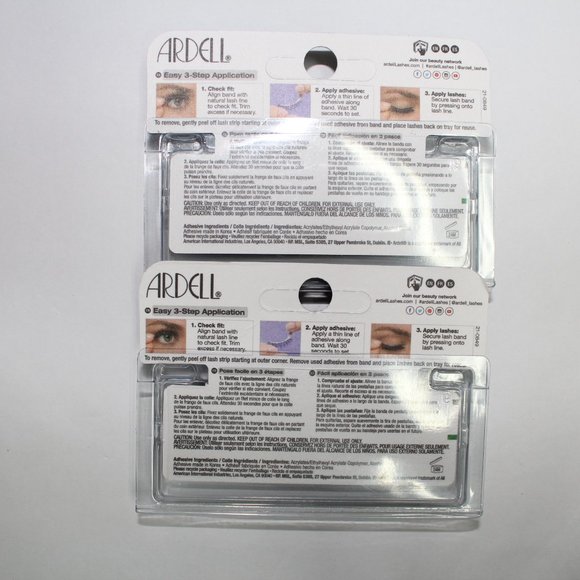 2 Sets New Ardell Professional False Eyelashes Wispies Number 602 Black - Picture 4 of 6